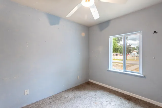 an empty room with a window