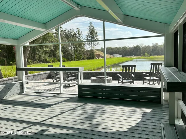 a view of outdoor space with seating
