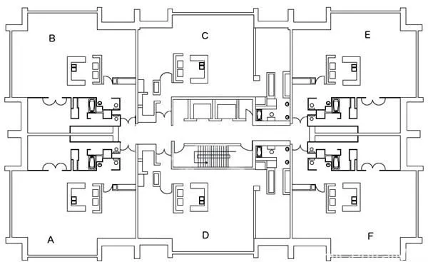 a picture of a open kitchen with a white wall and white walls