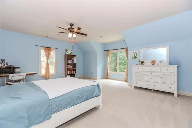 a view of a bedroom from window