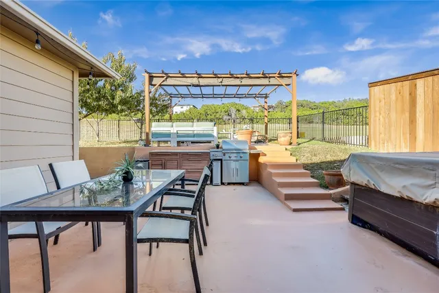 a outdoor space with furniture