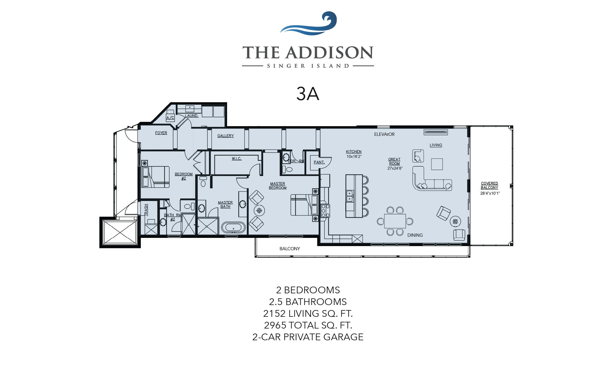 224 Inlet Way, Unit 2A Palm Beach Shores, FL 33404 - Photo 3 of 5 ADDISONbrochureplan3A