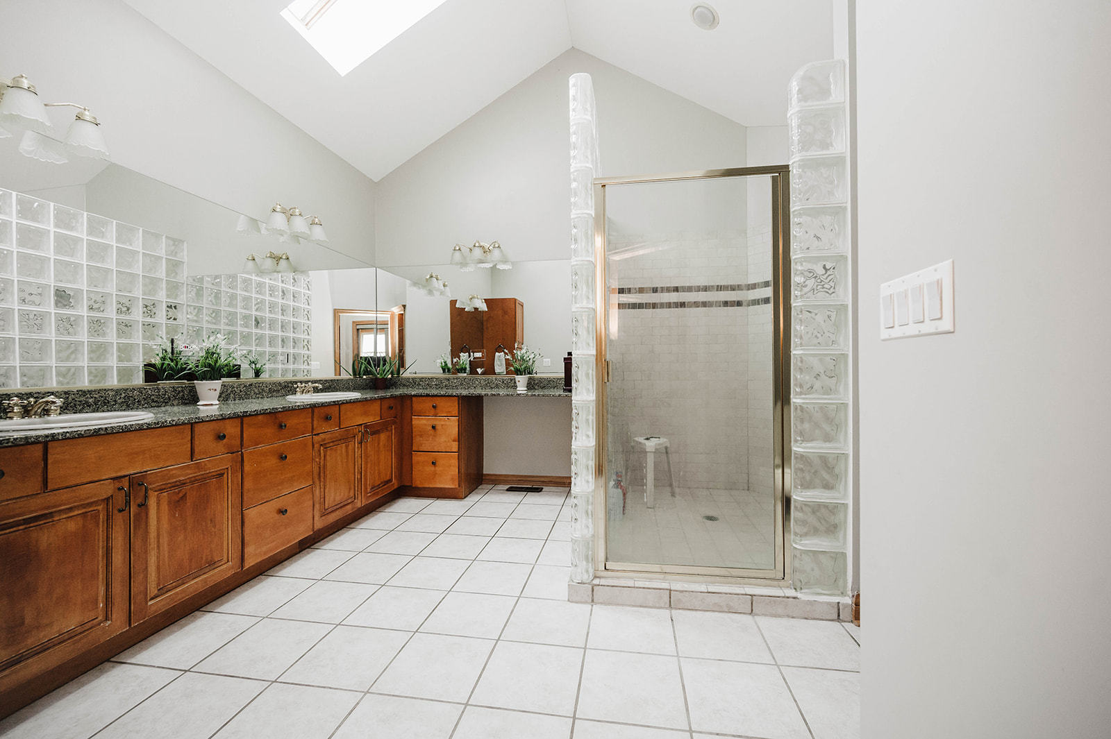 9S151 Granart Road Plano, IL 60545 - Photo 24 of 48 a large bathroom with a glass shower door and a sink