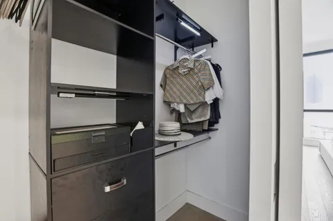 a close view of closet