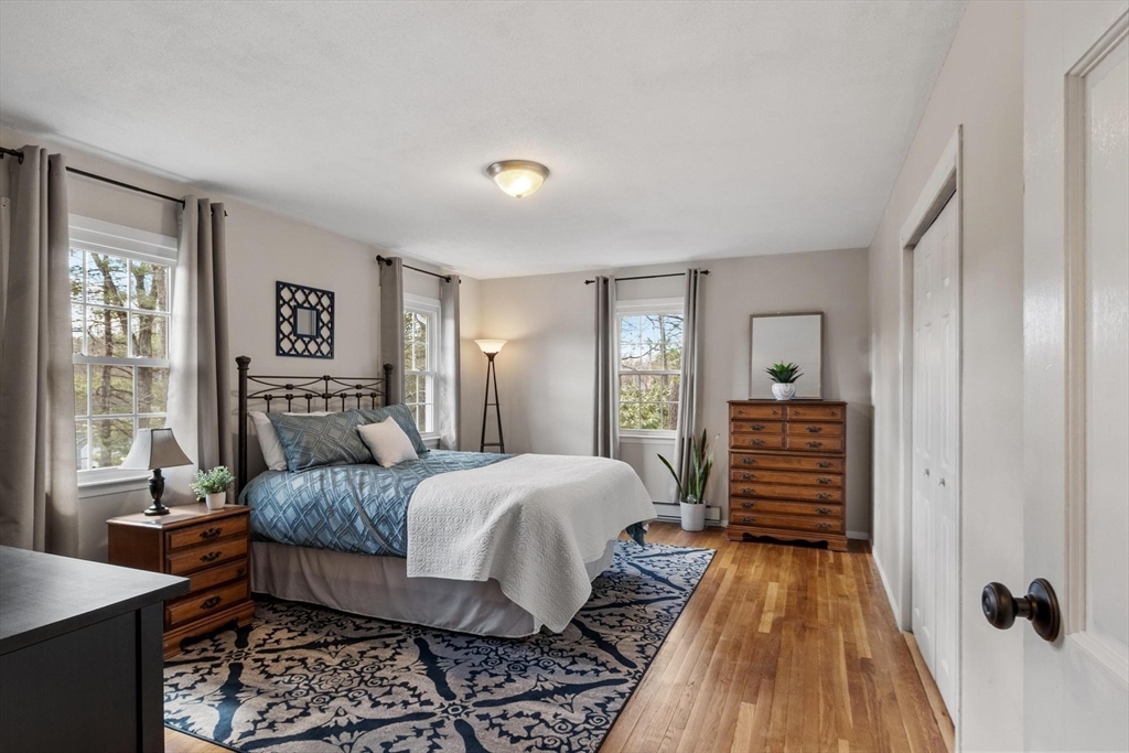 21 Potter Road Framingham, MA 01701 - Photo 27 of 42 a bedroom with a bed and wooden floor
