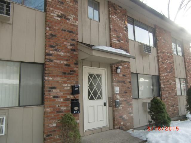 a front view of a building with a shower
