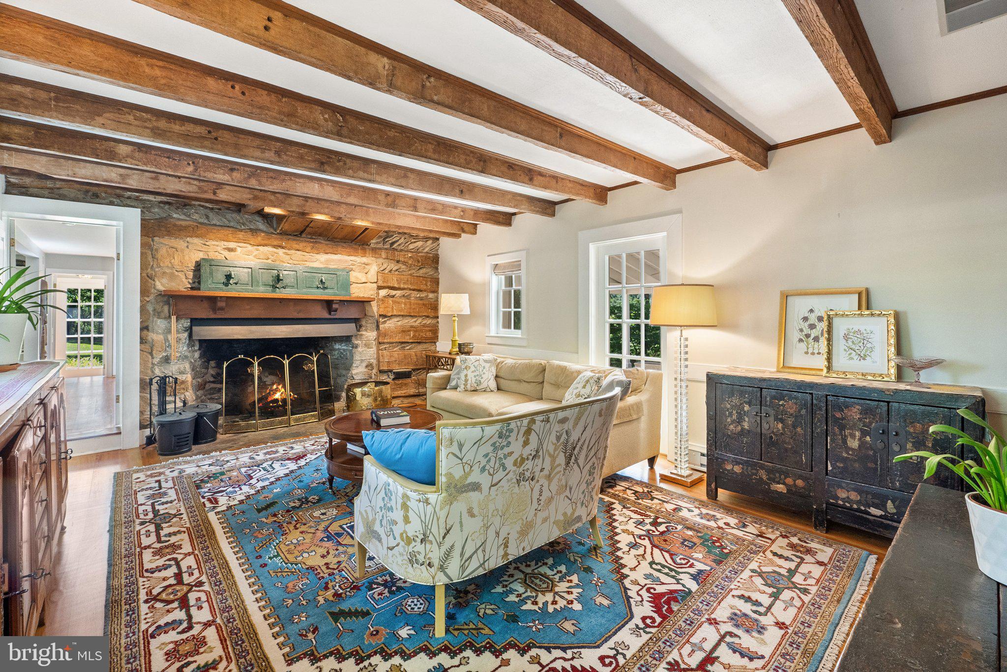 21056 Beaverdam Bridge Road Middleburg, VA 20117 - Photo 24 of 109 Stunning Living Room ; Wood Burning Fireplace