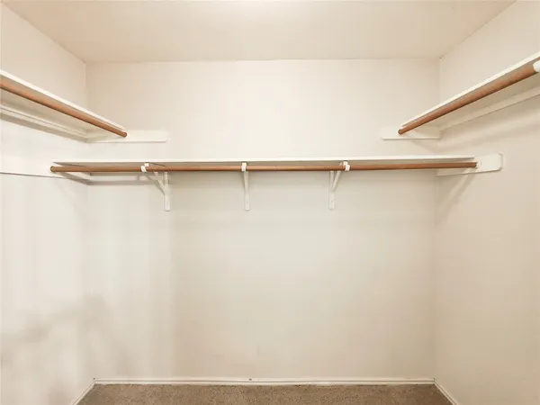 a close view of closet