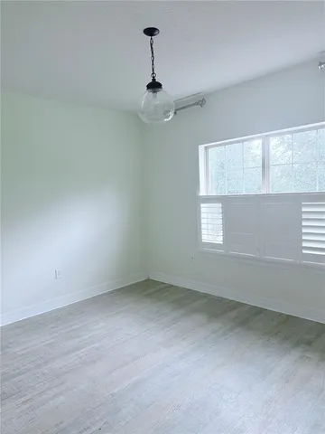 an empty room with a window