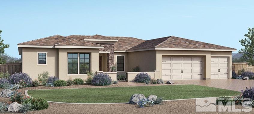 2930 Hasufel Way, Unit LOT #100 Reno, NV 89521 - Photo 1 of 19 a front view of a house with a garden and porch