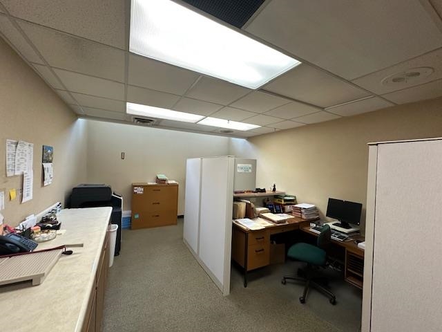 301 Chestnut Street Virginia, MN 55792 - Photo 17 of 31 Home office with light carpet and a drop ceiling