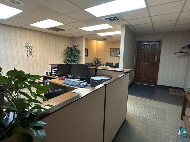 301 Chestnut Street Virginia, MN 55792 - Photo 3 of 31 Office area with a drop ceiling