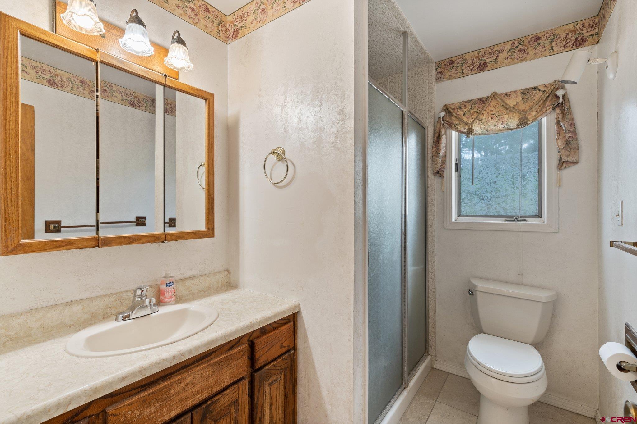 67 Pine Ridge Loop Durango, CO 81301 - Photo 24 of 35 a bathroom with a sink a toilet and shower