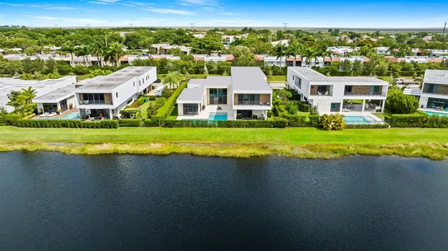 a view of a city with a building in the background
