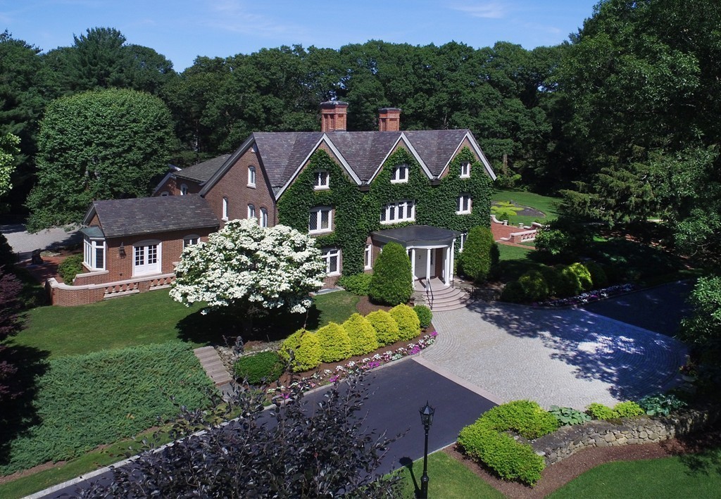 2 Laxfield Road Weston, MA 02493 - Photo 4 of 30 a aerial view of a house with a big yard and large trees