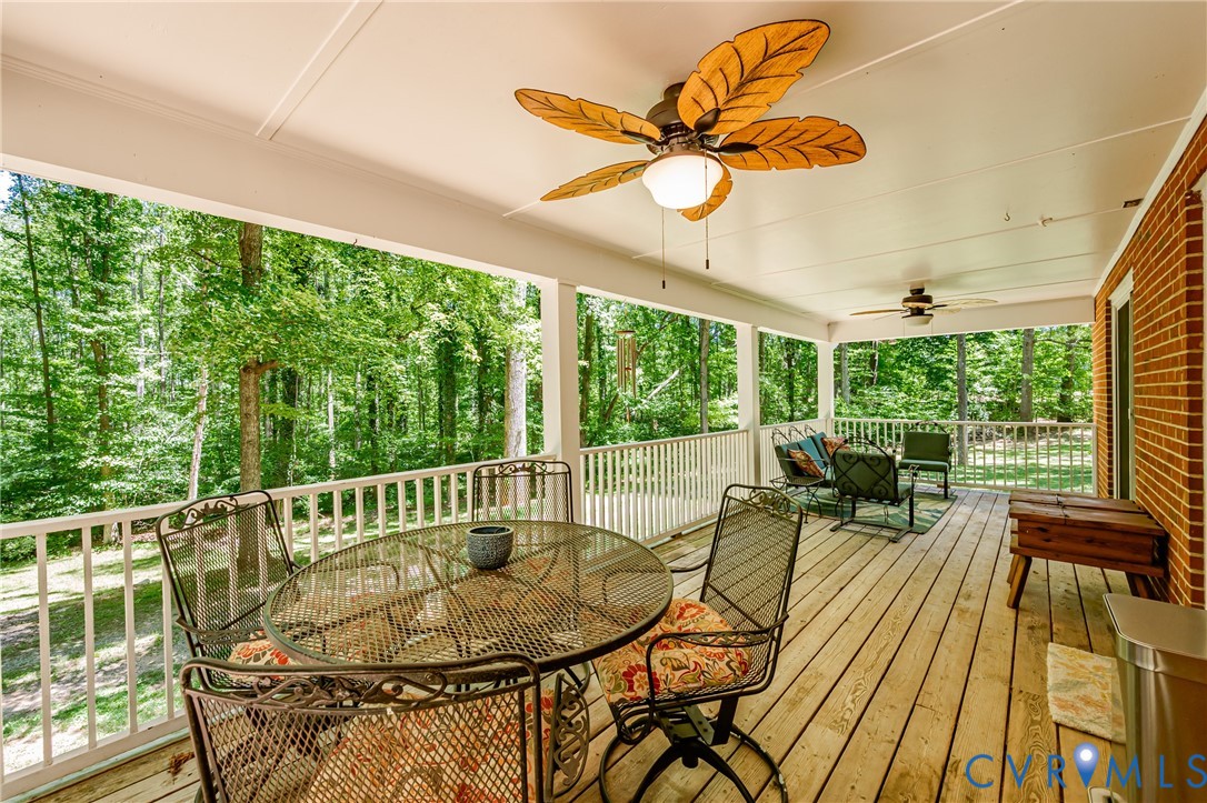 15611 Robert Terrell Road Montpelier, VA 23192 - Photo 22 of 28 Expansive covered wood-decked porch featuring mult