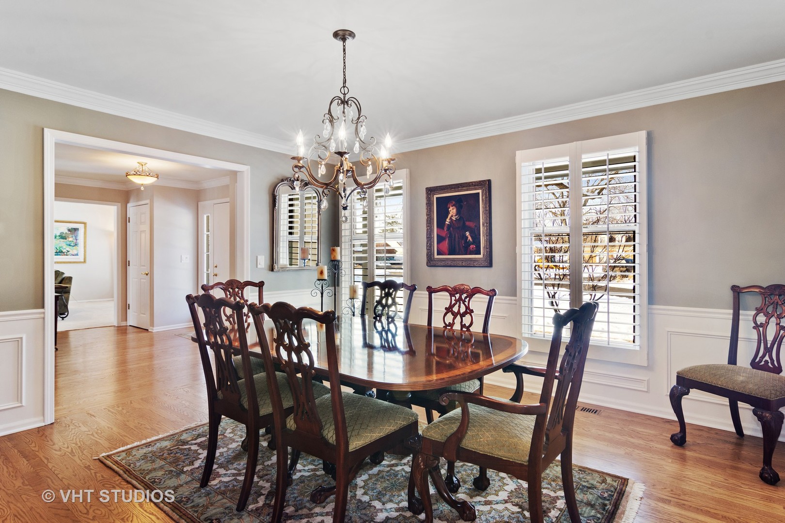 129 Knockderry Lane Inverness, IL 60067 - Photo 12 of 34 a view of a dining room with furniture window and wooden floor