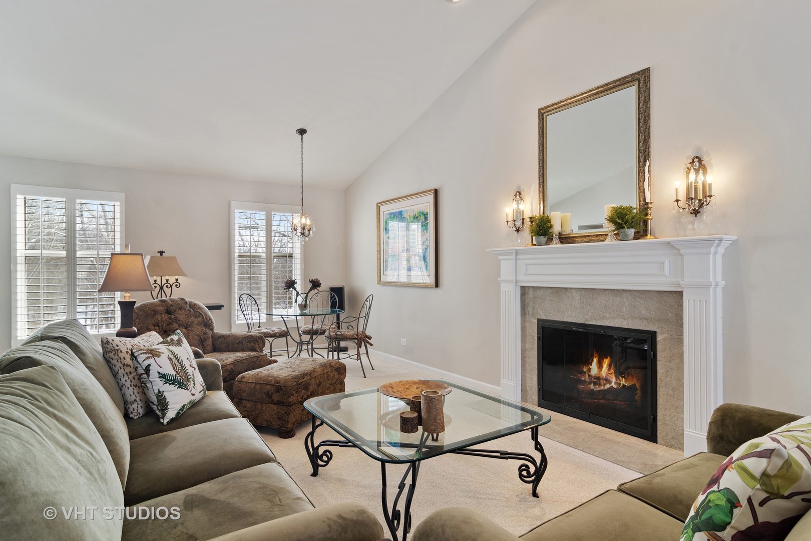 129 Knockderry Lane Inverness, IL 60067 - Photo 9 of 34 a living room with furniture and a fireplace