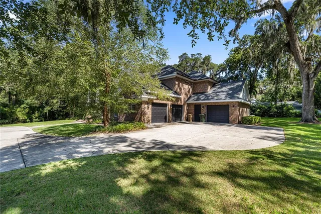a house with trees in front of it