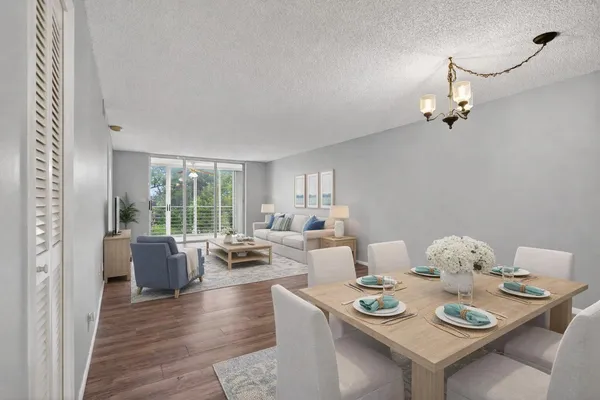 a view of a bunch of trees