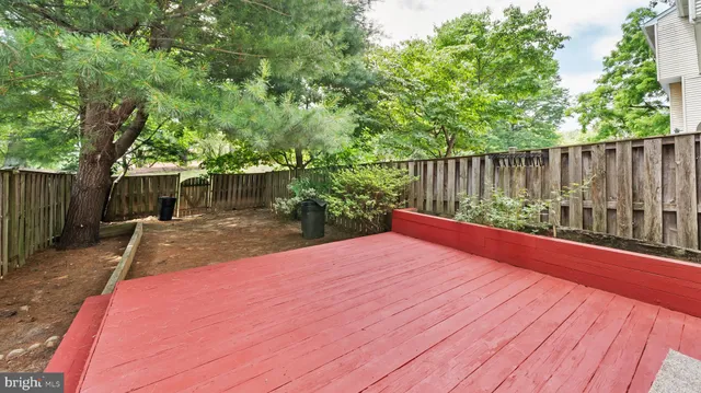 a view of a wooden deck