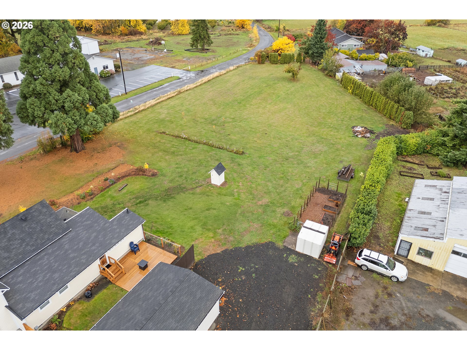 36937 Highway 213 Mount Angel, OR 97362 - Photo 36 of 43 an aerial view of a house with a yard lake view and mountain view
