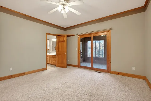 a view of a yard with trees