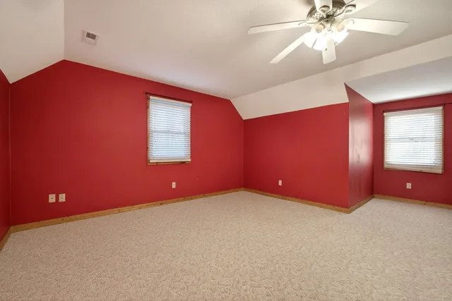 a view of a lake from a yard