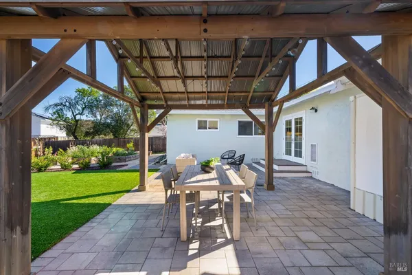 a outdoor space with furniture