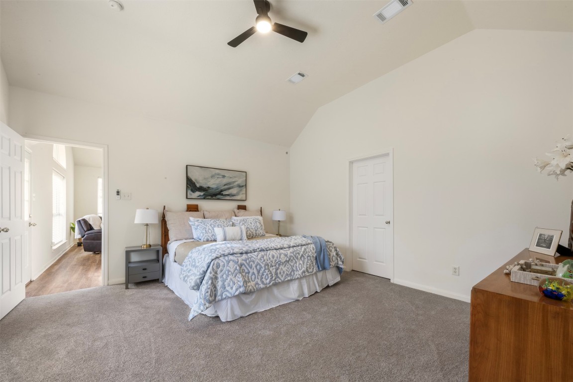 9211 Memorial Hills Drive Spring, TX 77379 - Photo 13 of 33 Third bedroom with ceiling fan and new carpet