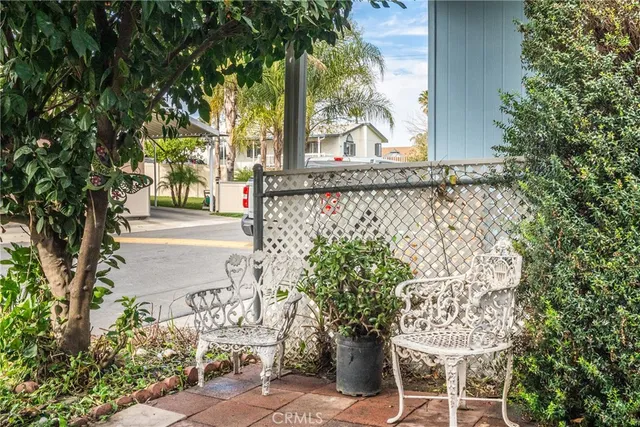 a view of a garden with plants