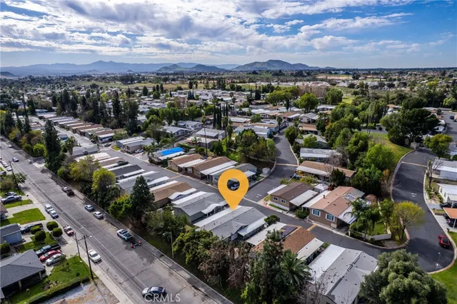 an aerial view of a city