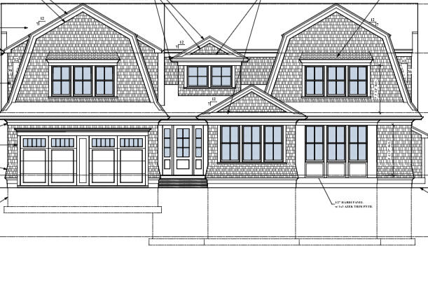 a view of a large white building