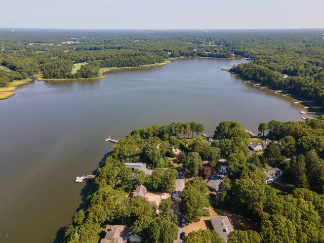 an aerial view of multiple house