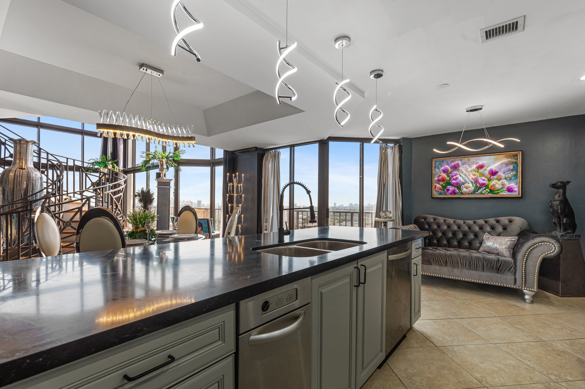 3350 McCue Road, Unit 2404 Houston, TX 77056 - Photo 18 of 49 a living room with furniture and a flat screen tv