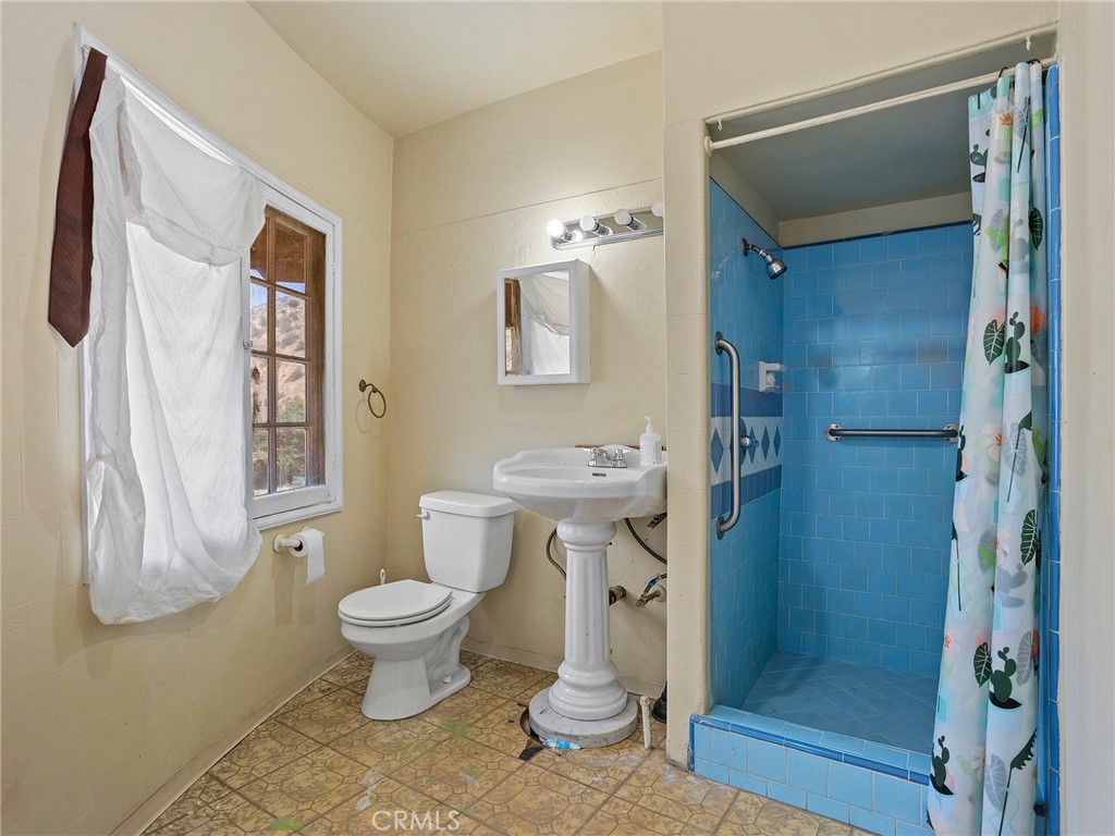 8618 La Tuna Canyon Road Sun Valley, CA 91352 - Photo 17 of 50 a bathroom with a toilet sink and shower