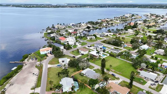 an aerial view of a city