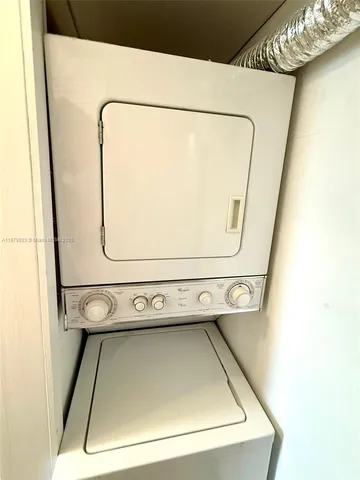 a close up view of washer and dryer