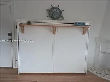 a close view of closet