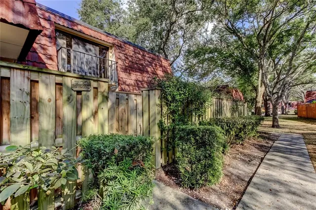 a backyard of a house