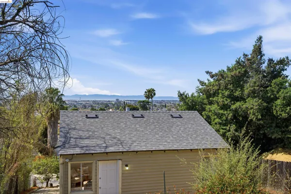 a view of a terrace with a lake view