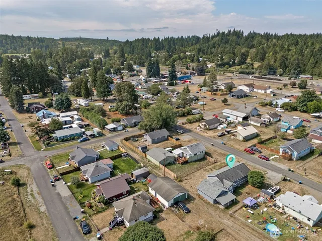 an aerial view of a city