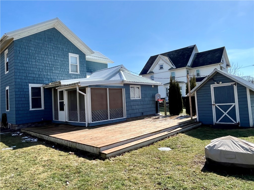 5035 Gray Street Rose, NY 14516 - Photo 25 of 29 wood deck and workshop shed with electric