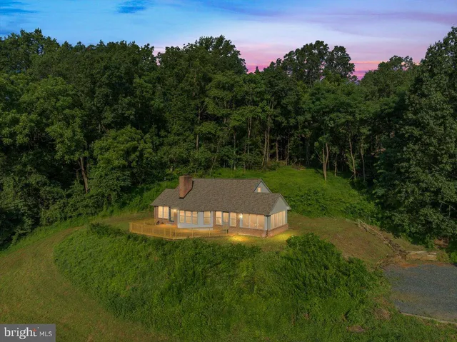 a view of a backyard with a garden