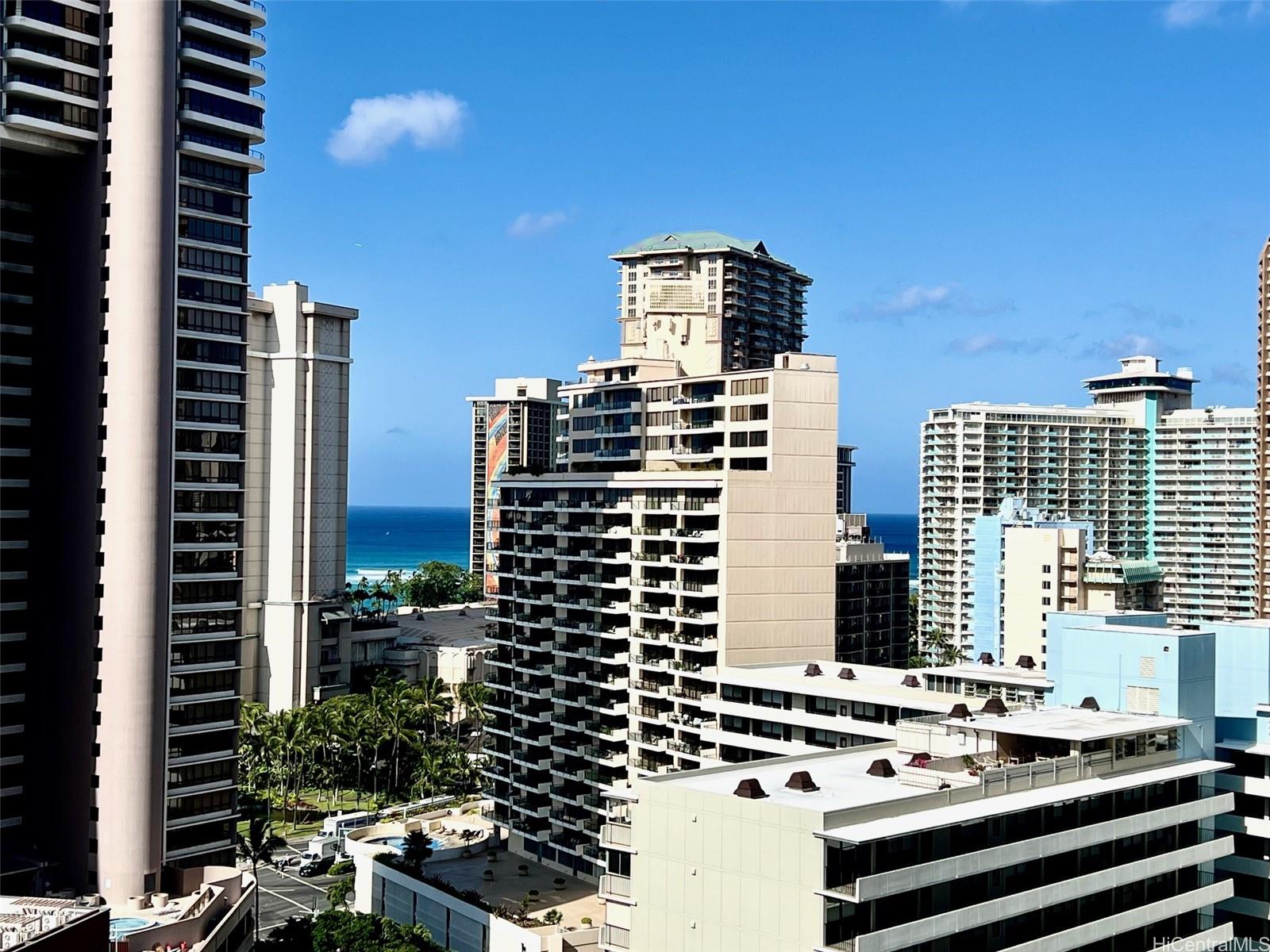 469 Ena Road, Unit 2010 Honolulu, HI 96815 - Photo 3 of 25 a view of a city with tall buildings