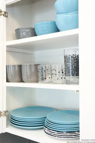 a close view of dining table