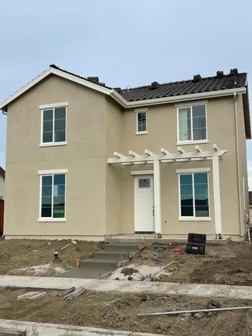 a front view of a house