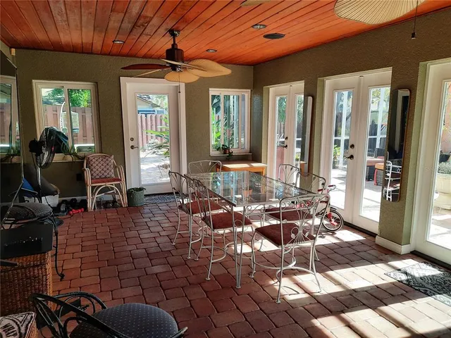 a room with furniture