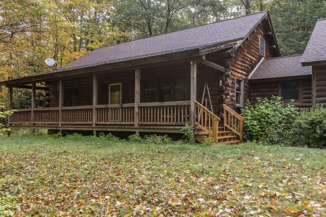a view of backyard with green space