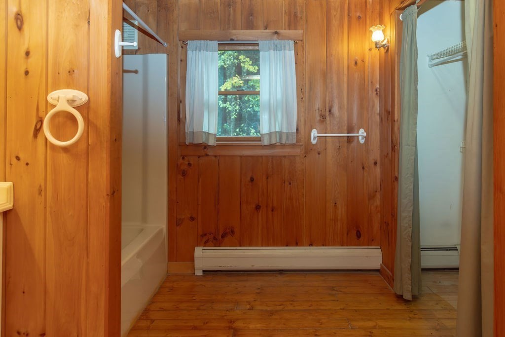 119 Long Plain Road Leverett, MA 01054 - Photo 26 of 38 a bathroom with a granite countertop window and a shower